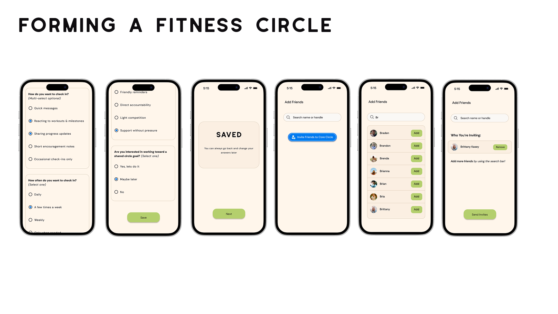Forming a Fitness Circle