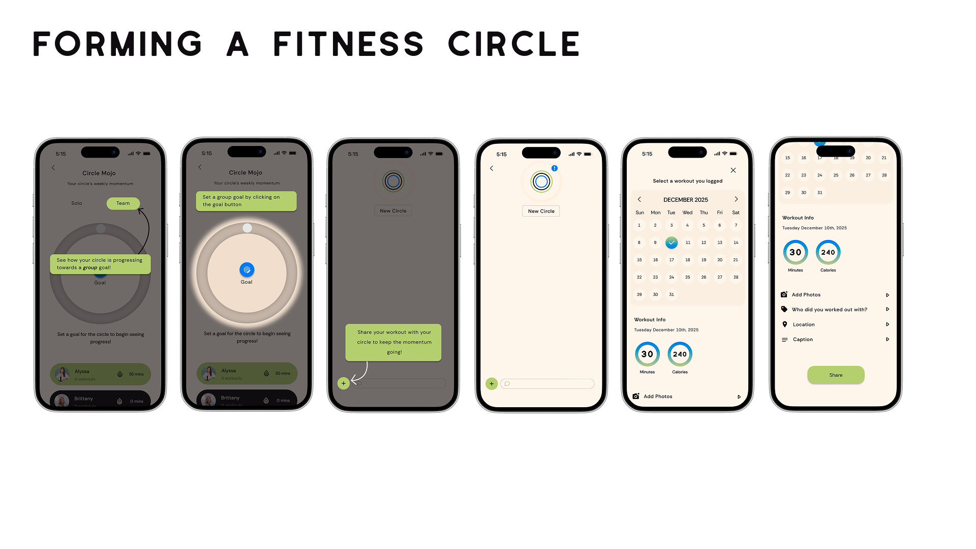 Forming a Fitness Circle